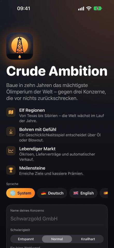 Bildschirmfoto aus Crude Ambition